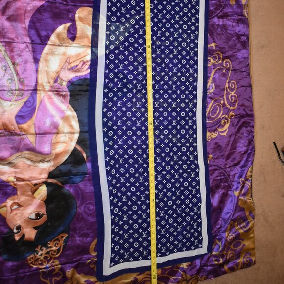 VTG VINTAGE LV RETRO scarf. No tags AT ALL / BUYER DAMAGED ITEM AS IS CONDITION - Picture 12 of 14